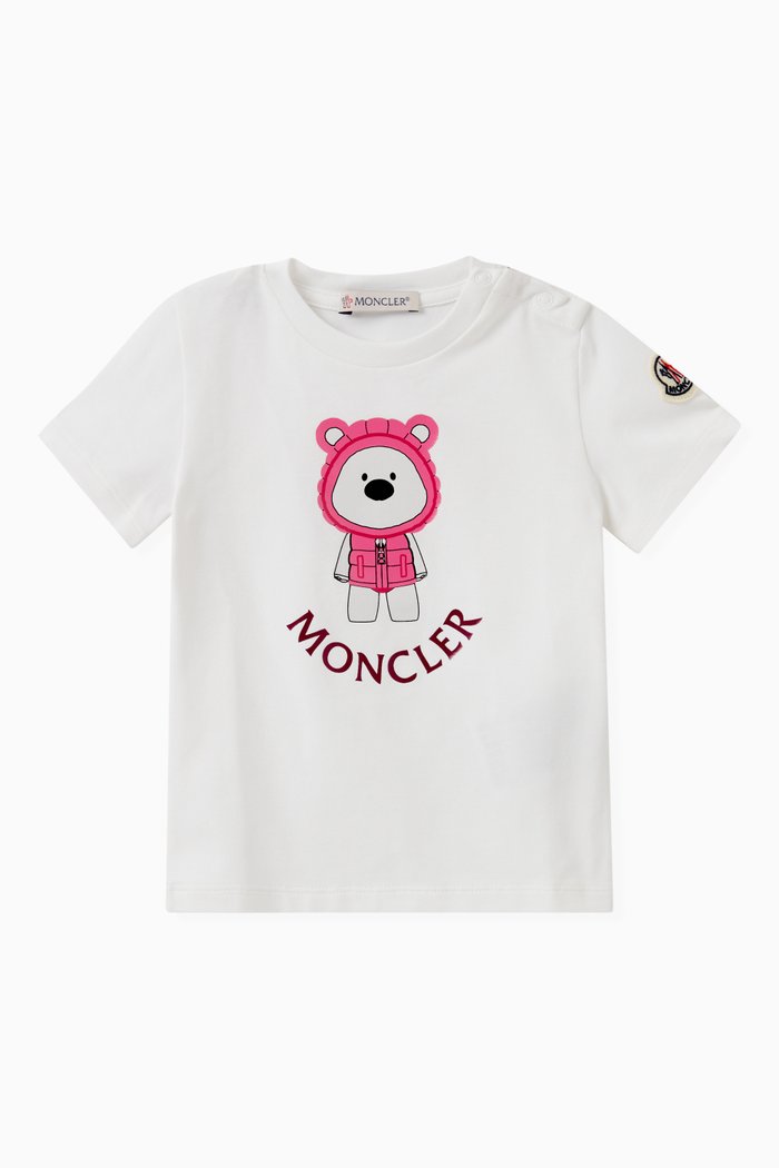 

Bear Logo T-shirt in Cotton, White