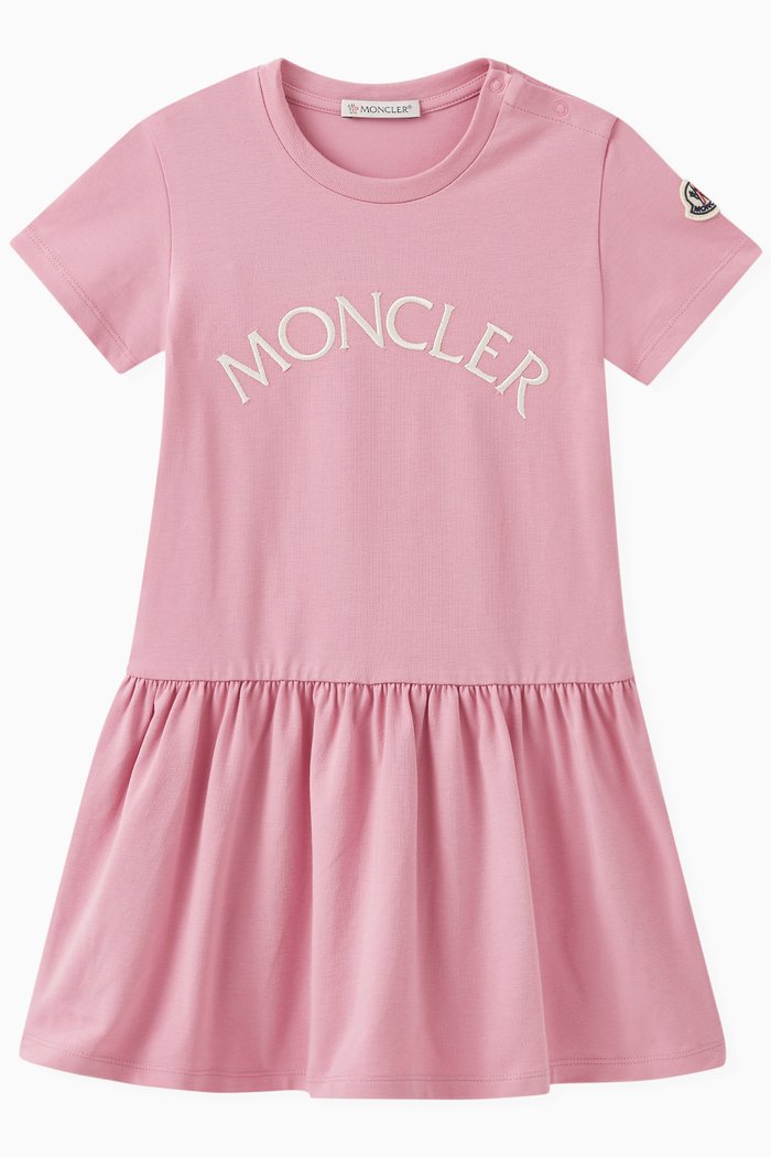 

Logo Dress in Cotton Stretch, Pink