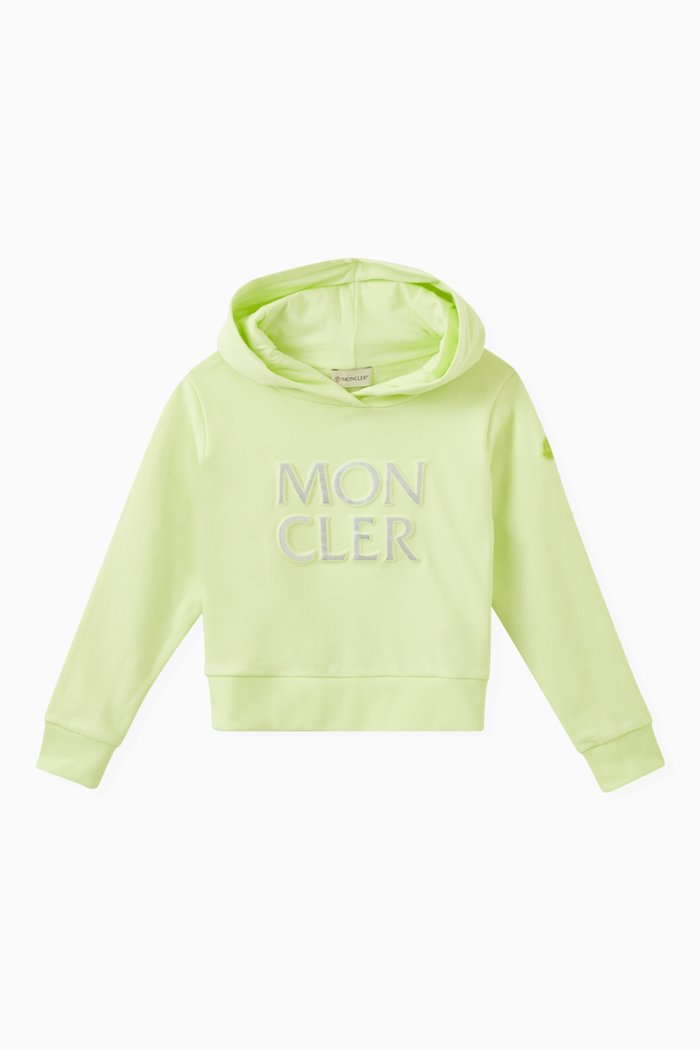 

Embossed Logo Hoodie in Cotton, Yellow