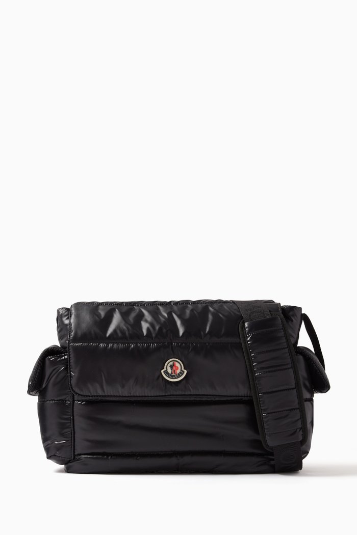

Mommy Tote Bag in Quilted Nylon, Black