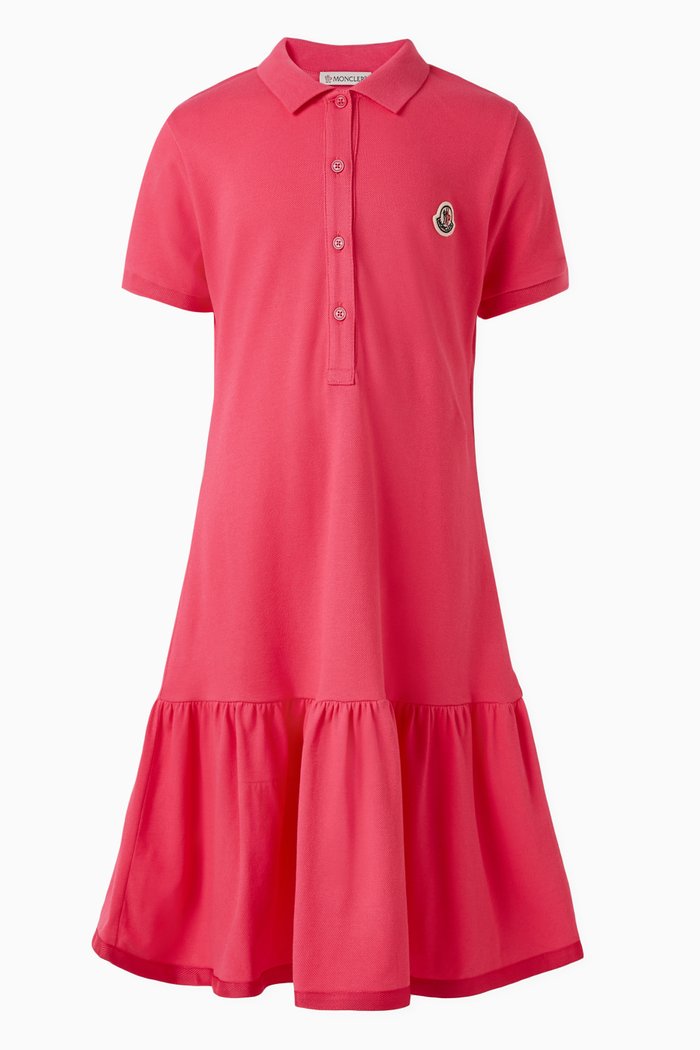 

Logo Detail Tennis Dress in Cotton, Pink