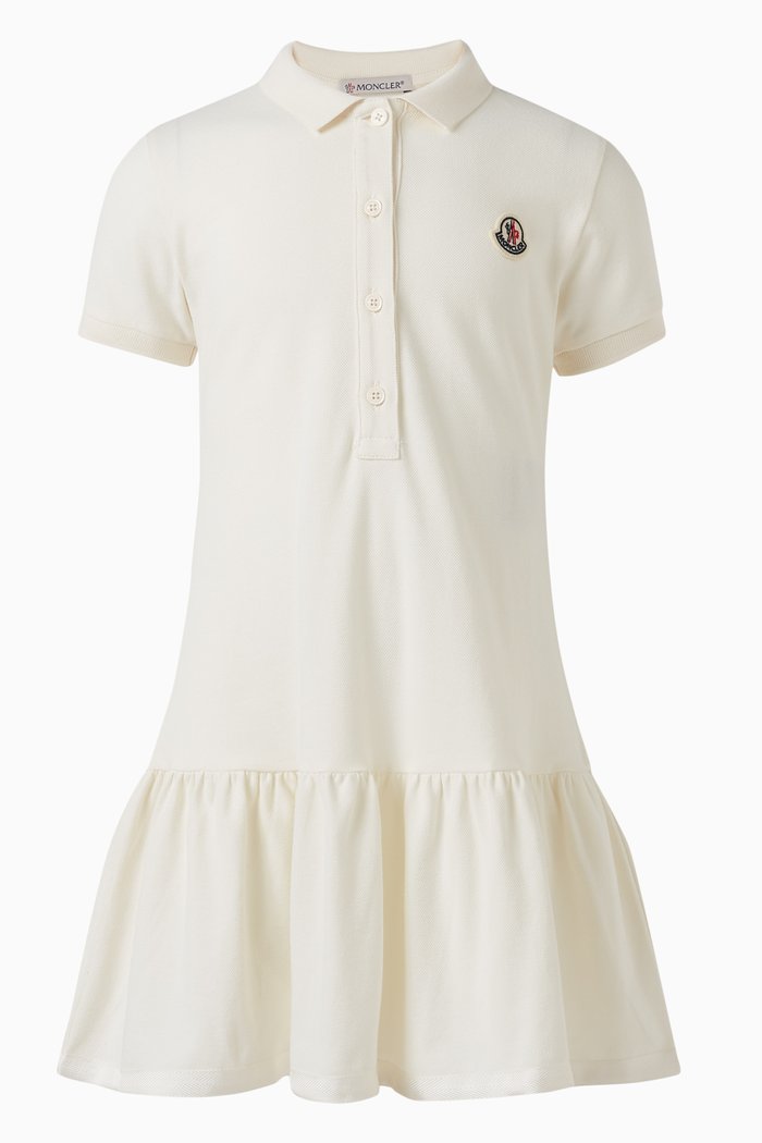 

Logo Detail Tennis Dress in Cotton, White