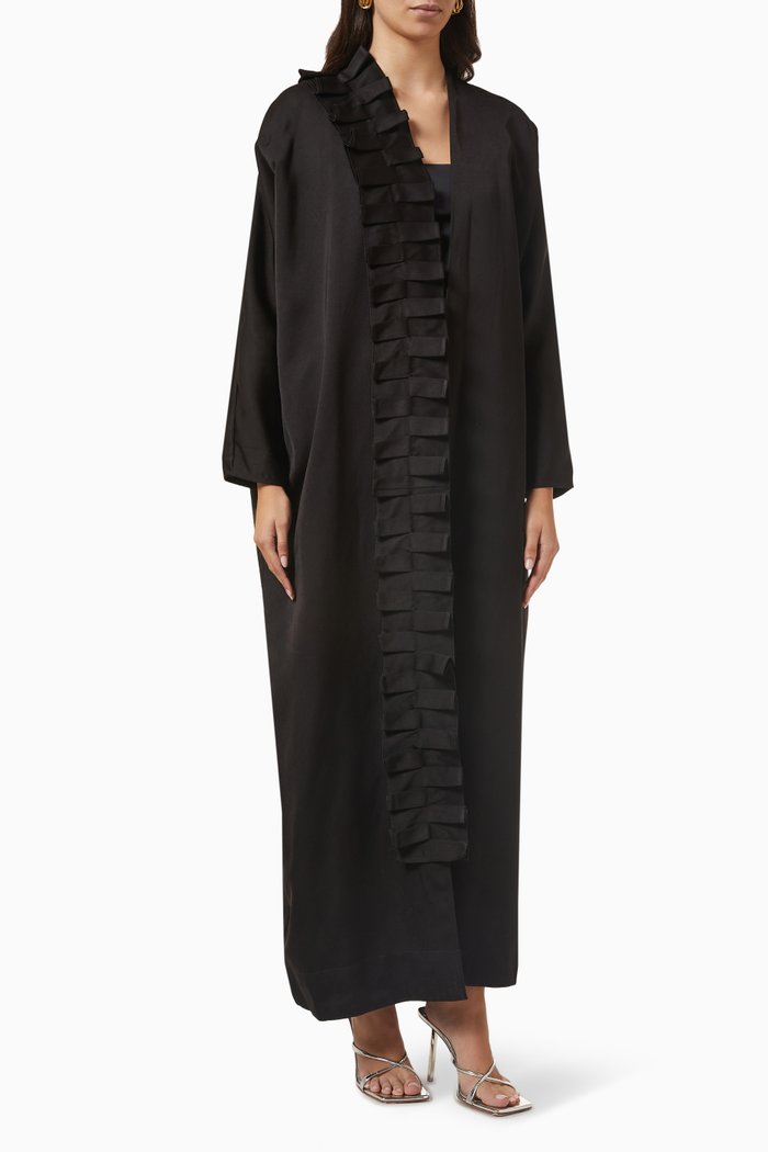 

Ribbon Abaya, Black