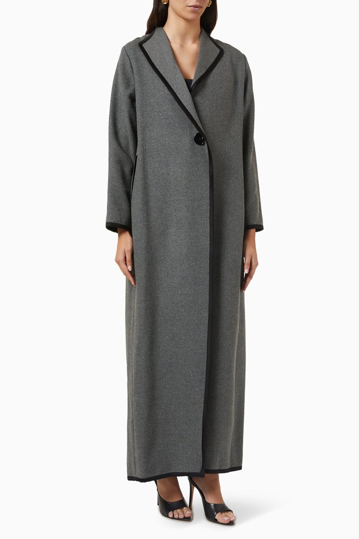 

Winter Coat-style Abaya, Grey