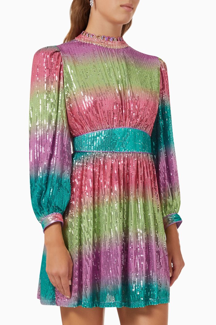 

Diamantina Mini Dress in Sequins, Multicolour