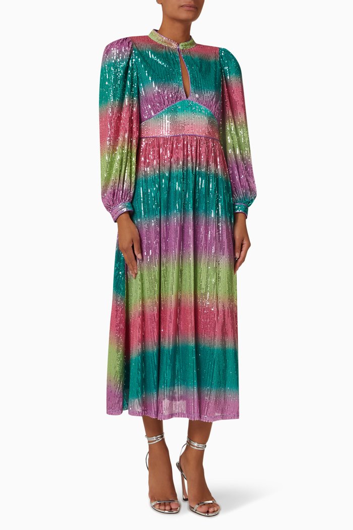 

Cuarzo Midi Dress in Sequins, Multicolour