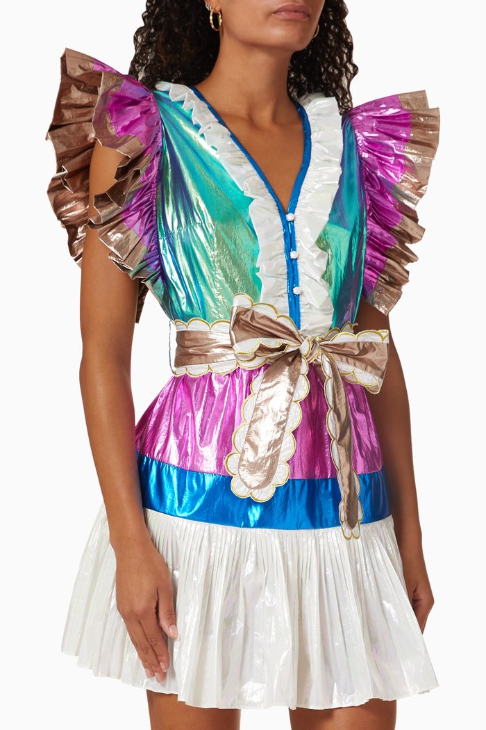

Sapphire Mini Dress in Lamé, Multicolour