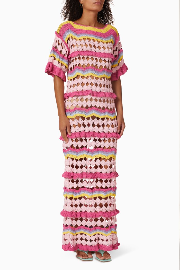 

Blenda Cover-up in Crochet, Multicolour