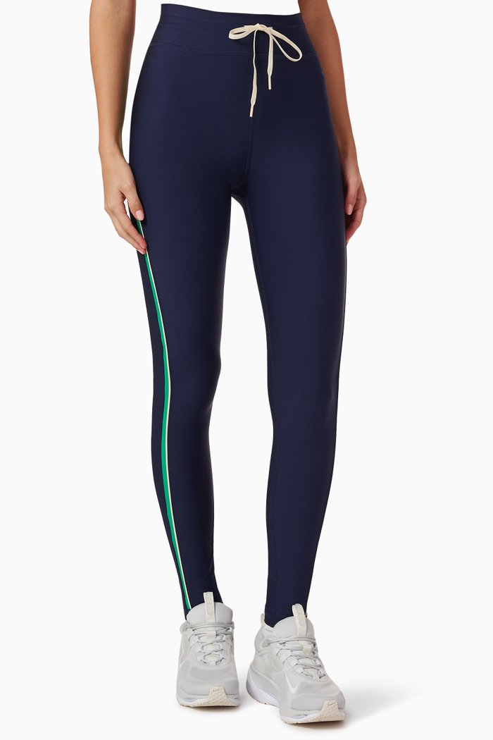 Kala Yoga Leggings in Recycled-polyamide, Blue