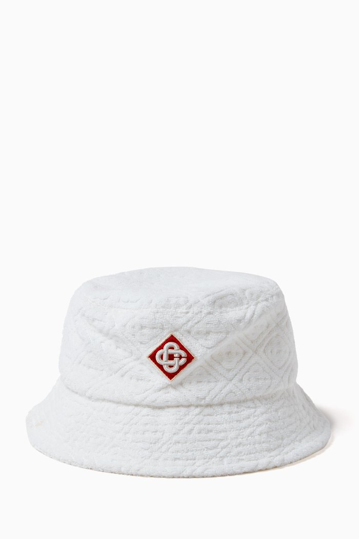 

Bucket Hat in Terry Toweling, White