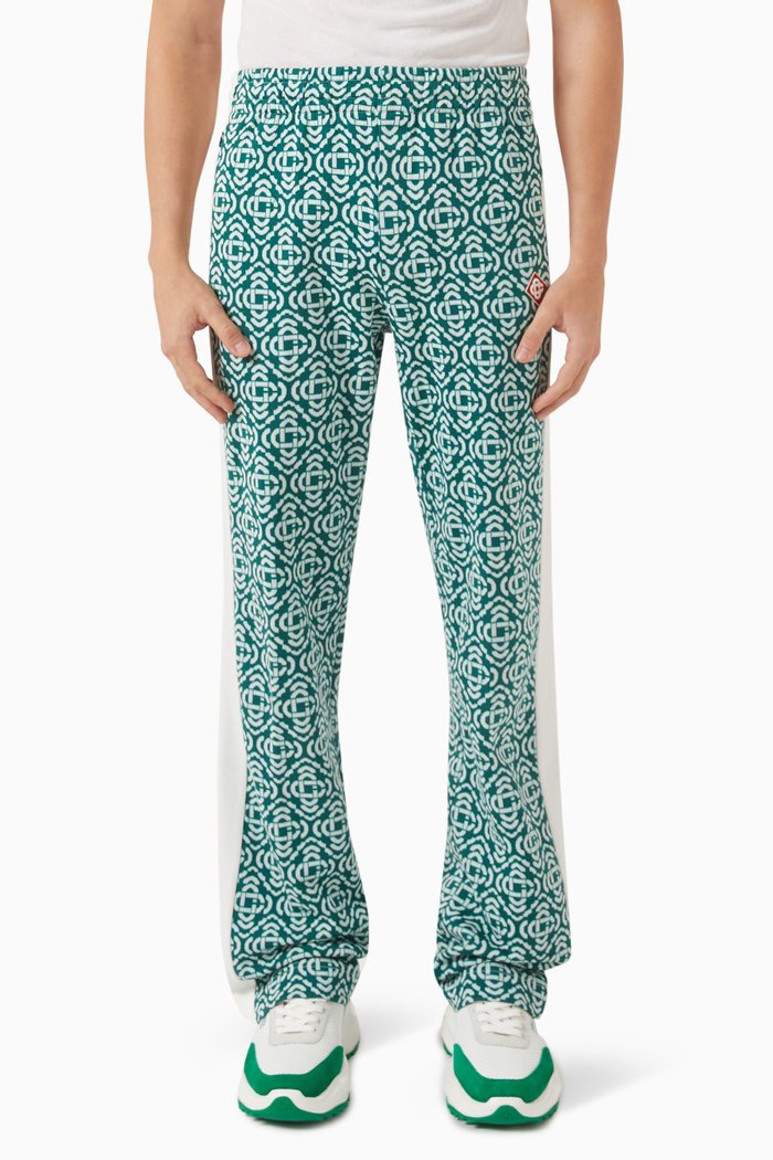 

Monogram Track Pants in Interlock-knit, Blue