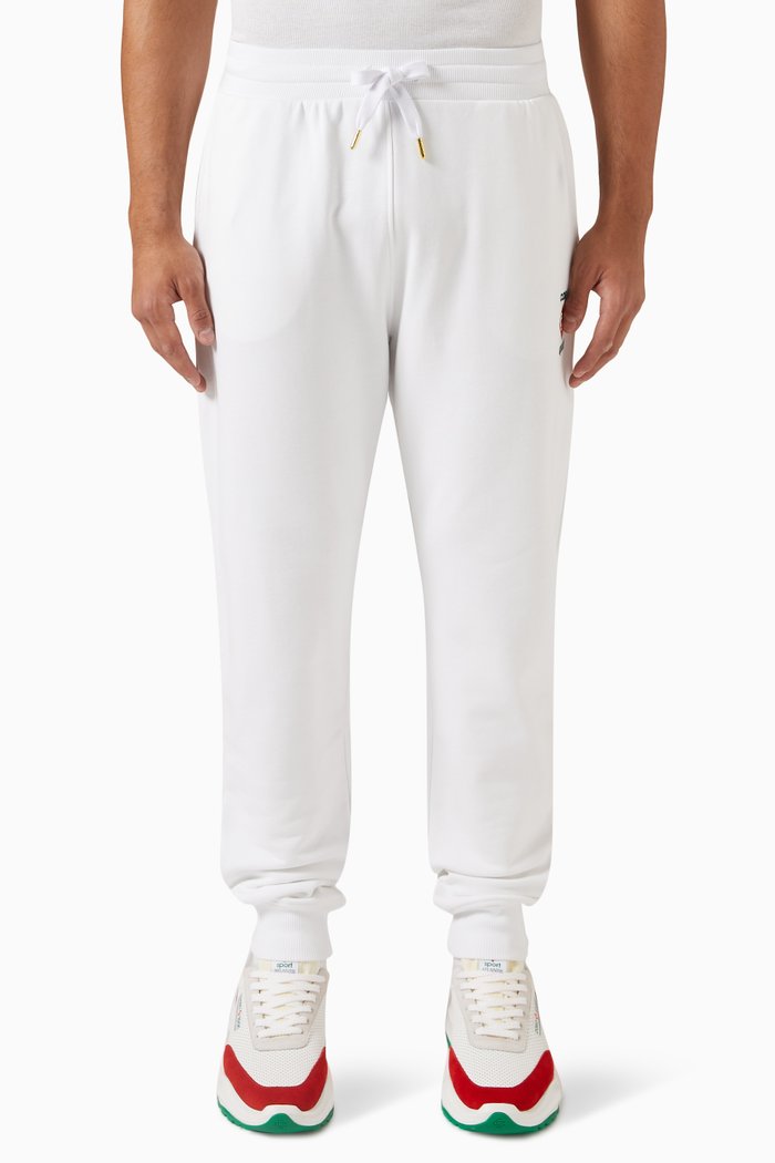 Casa Sport Logo Sweatpants in Cotton, White