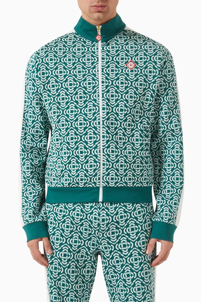 

Monogram Jacket in Interlock-knit, Blue