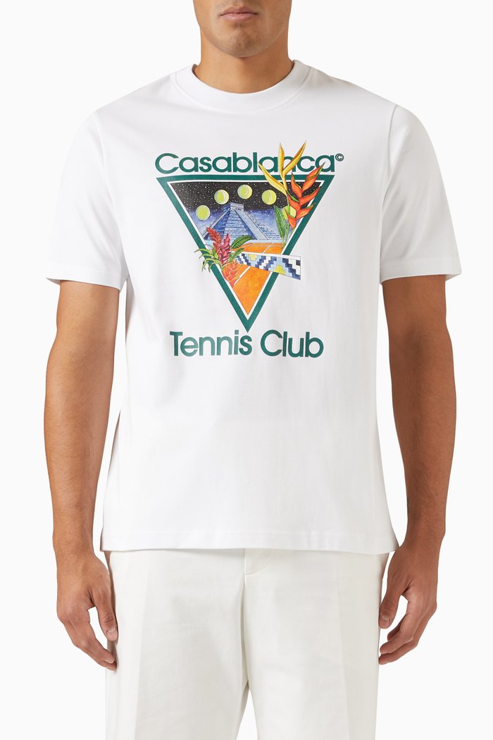 

Tennis Club Icon T-Shirt in Cotton, White