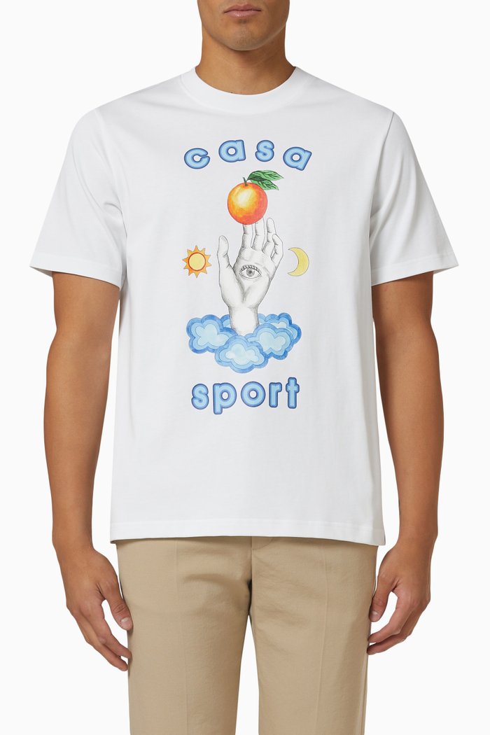 

Casa Talisman T-shirt in Cotton, White
