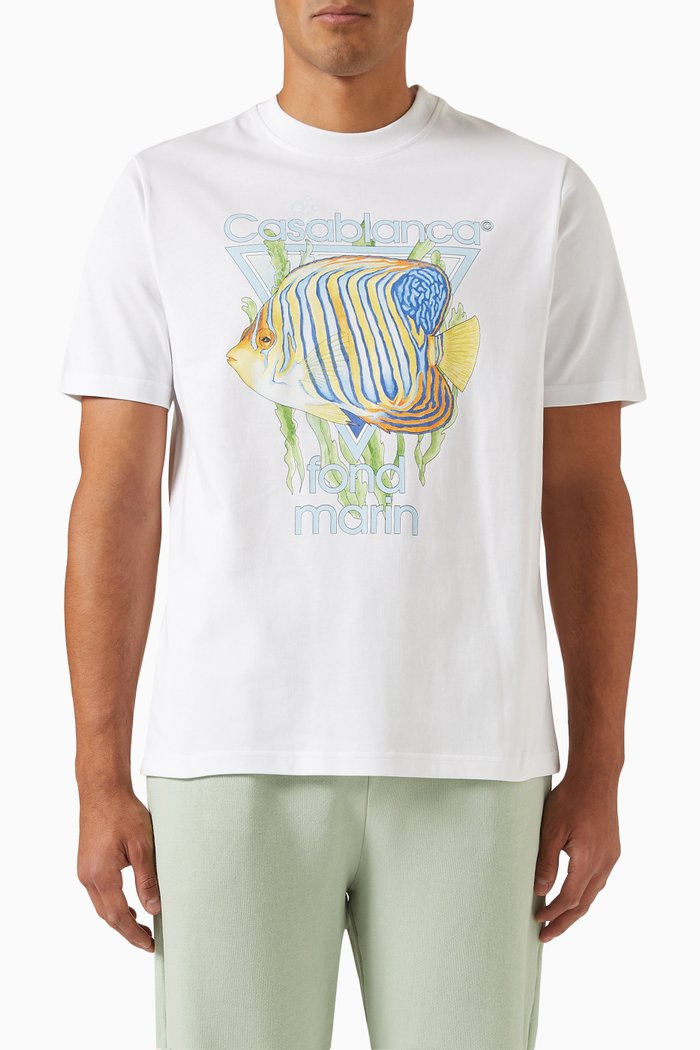 

Fond Marin Logo T-Shirt in Cotton, White