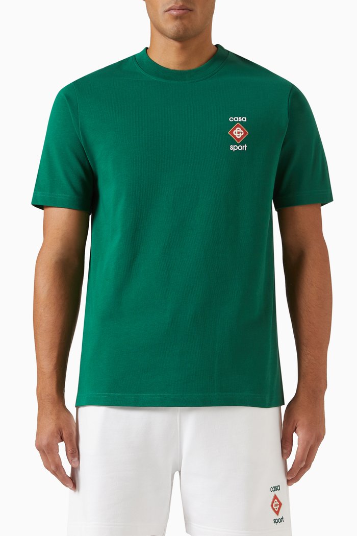 

Casa Sport Logo 3D T-Shirt in Cotton, Green