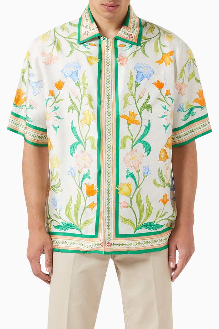 

L’Arche Fleure Shirt in Silk, Multicolour