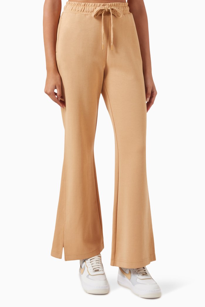 

Penny Flared Sweatpants in Organic Cotton-blend, Brown
