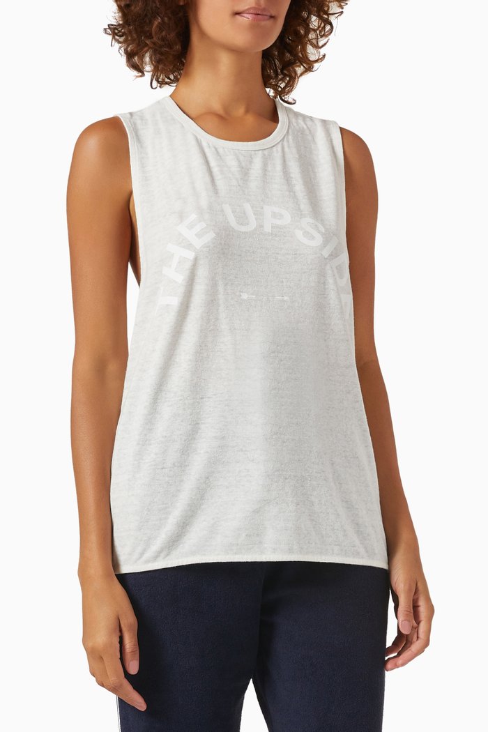 

Ava Tank Top in Organic Cotton & Hemp-blend, White