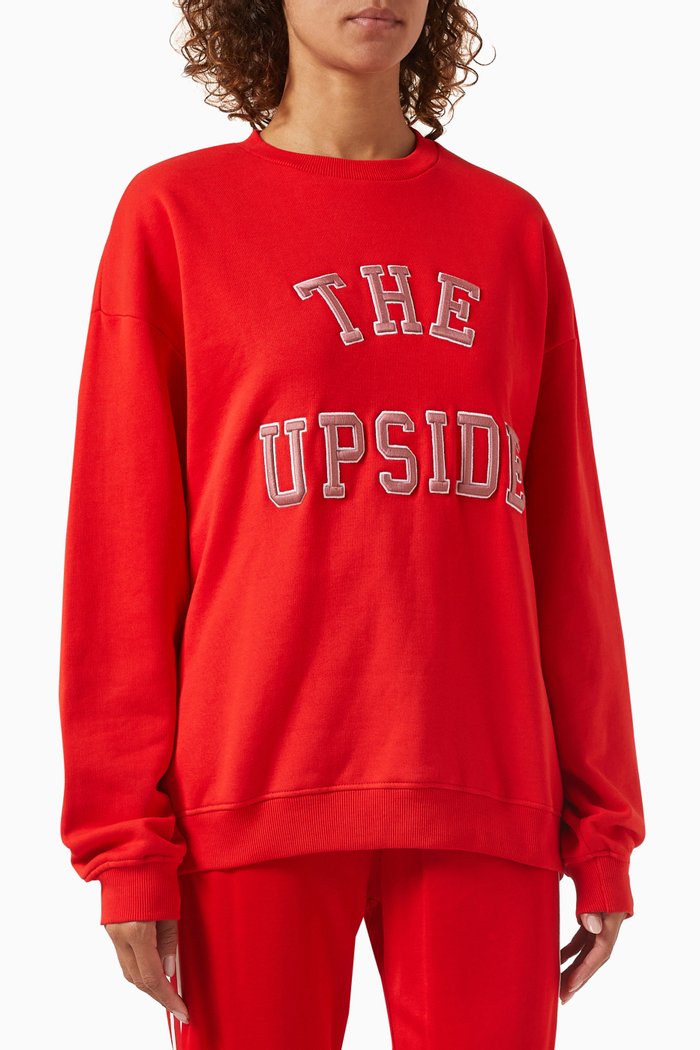 

Saturn Sweatshirt in Organic Cotton, Red