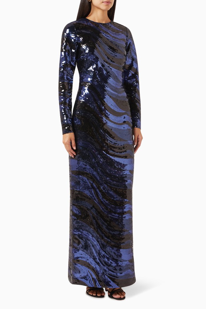 

Whitney Gown in Sequins, Blue