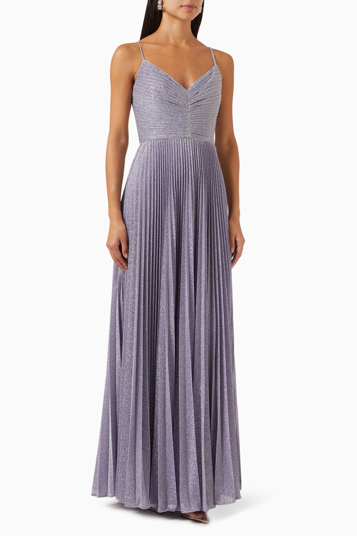 

Maycee Gown in Shimmer Jersey, Purple