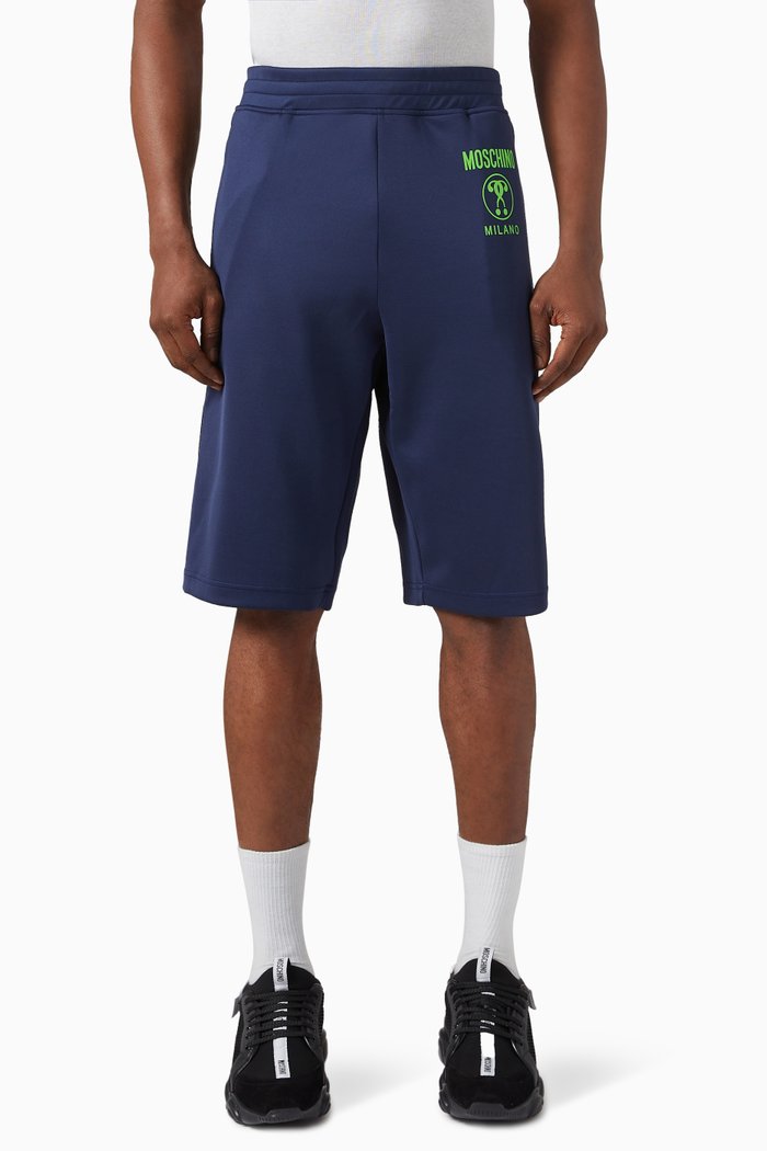 Logo Shorts in Cotton, Blue