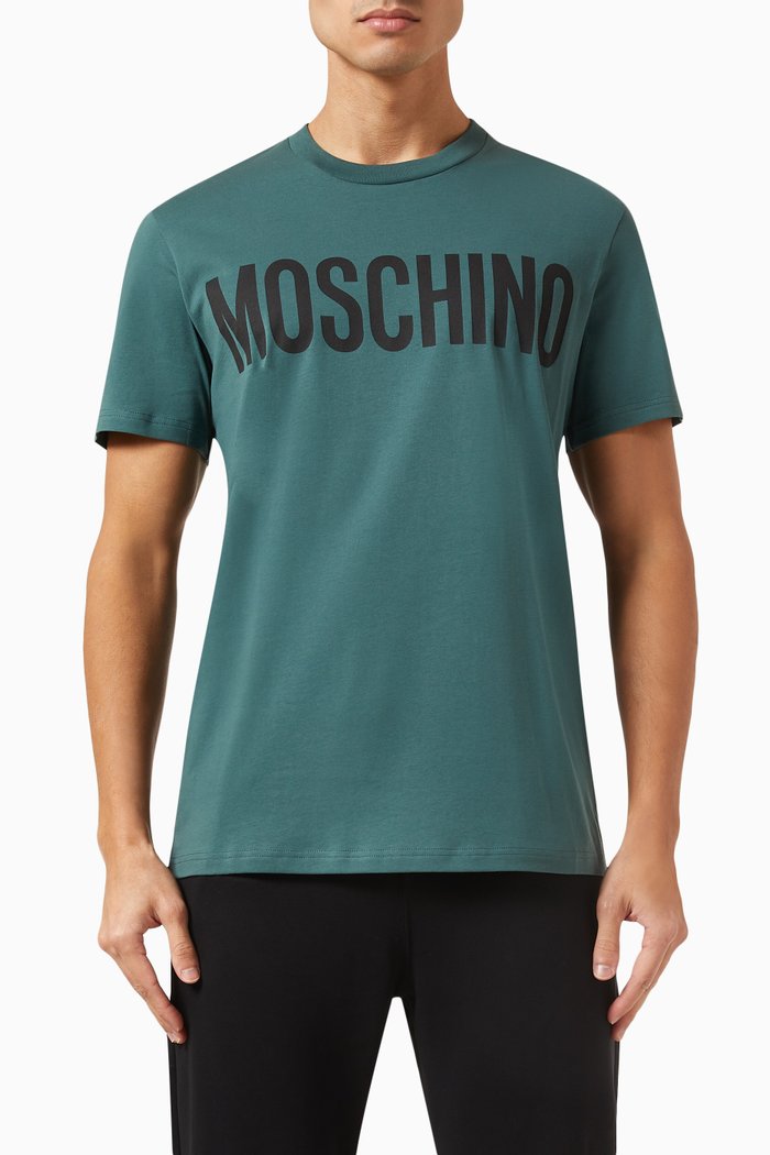 Logo T-shirt in Organic Cotton Jersey, Green