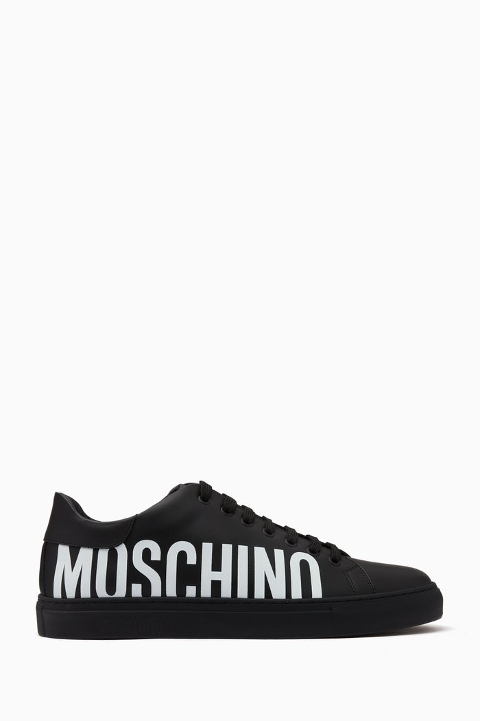 

Logo Sneakers in Leather, Black