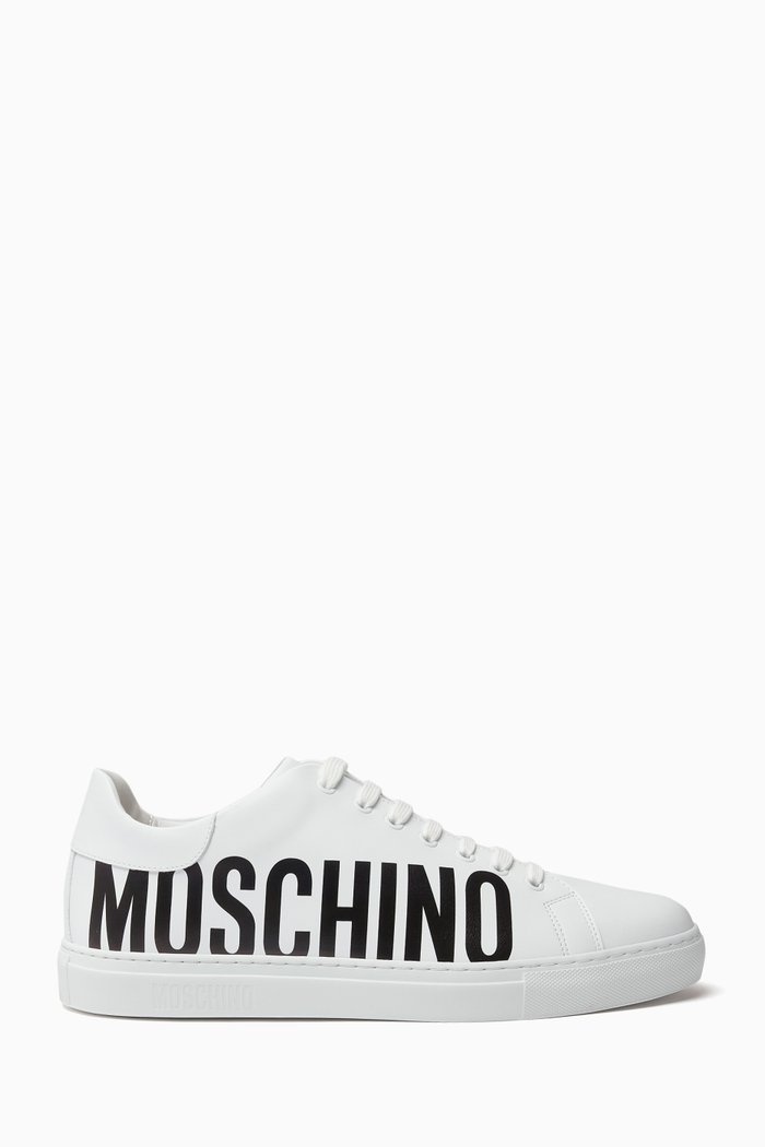 

Logo Sneakers in Leather, White
