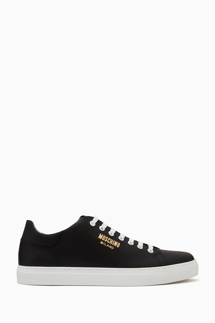 

Low-top Sneakers in Leather, Black