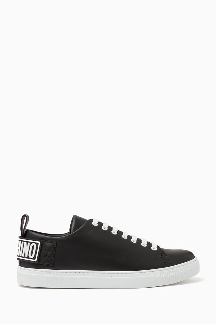 

Logo Sneakers in Leather, Black