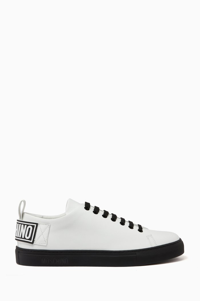 

Logo Sneakers in Leather, White
