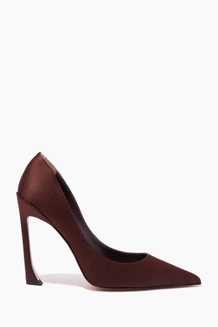 

Avangarda 100 Pumps in Satin, Brown