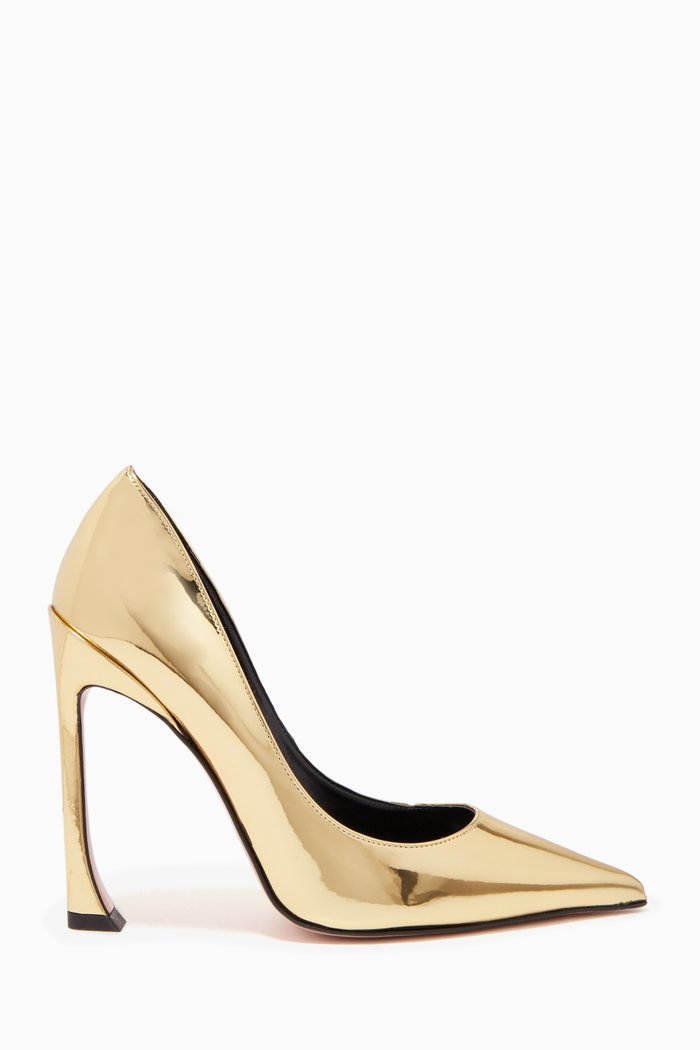 

Avangarda 100 Pumps in Mirror Vegan Leather, Gold