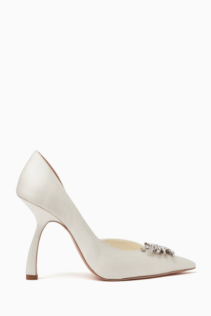 

Ursula 100 Bridal Pumps in Satin, Neutral