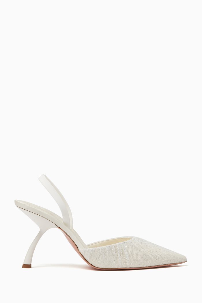 

Upanova 85 Bridal Slingback Pumps in Satin & Tulle, Neutral