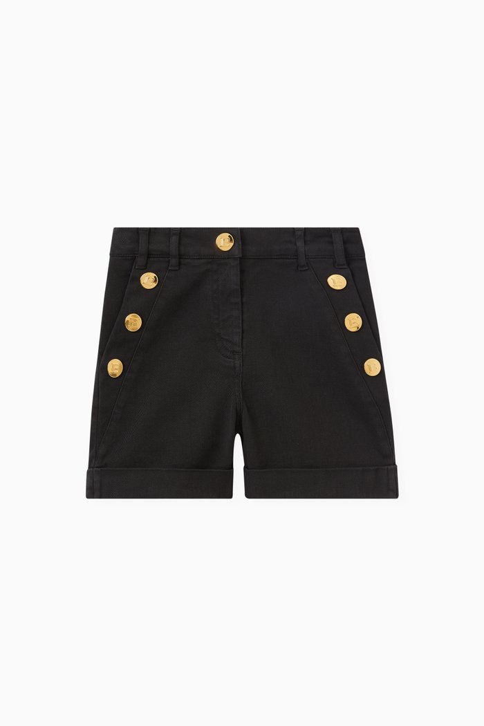 

High-Waist Shorts in Cotton Modal, Black