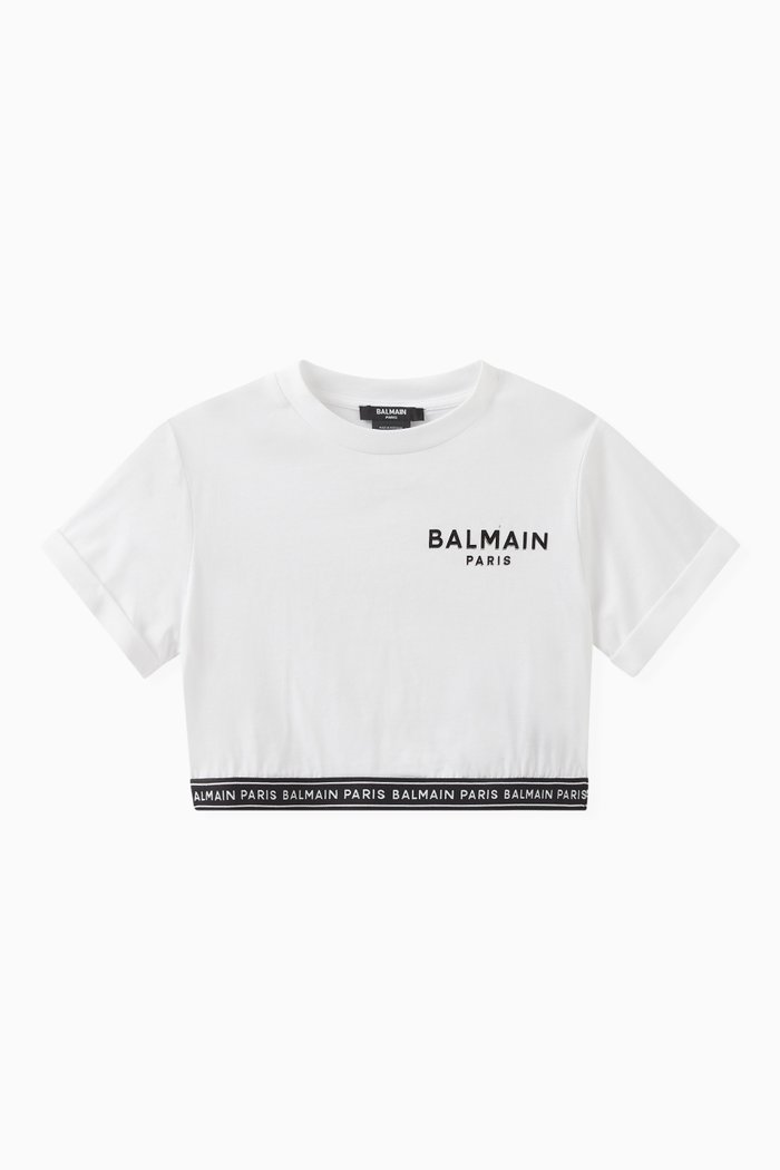 

Logo Tape T-shirt in Cotton, White