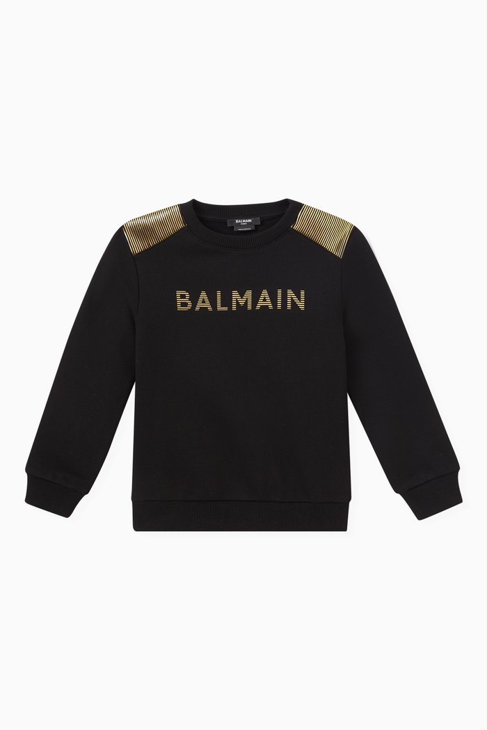 

Logo Print Sweatshirt in Cotton, Black