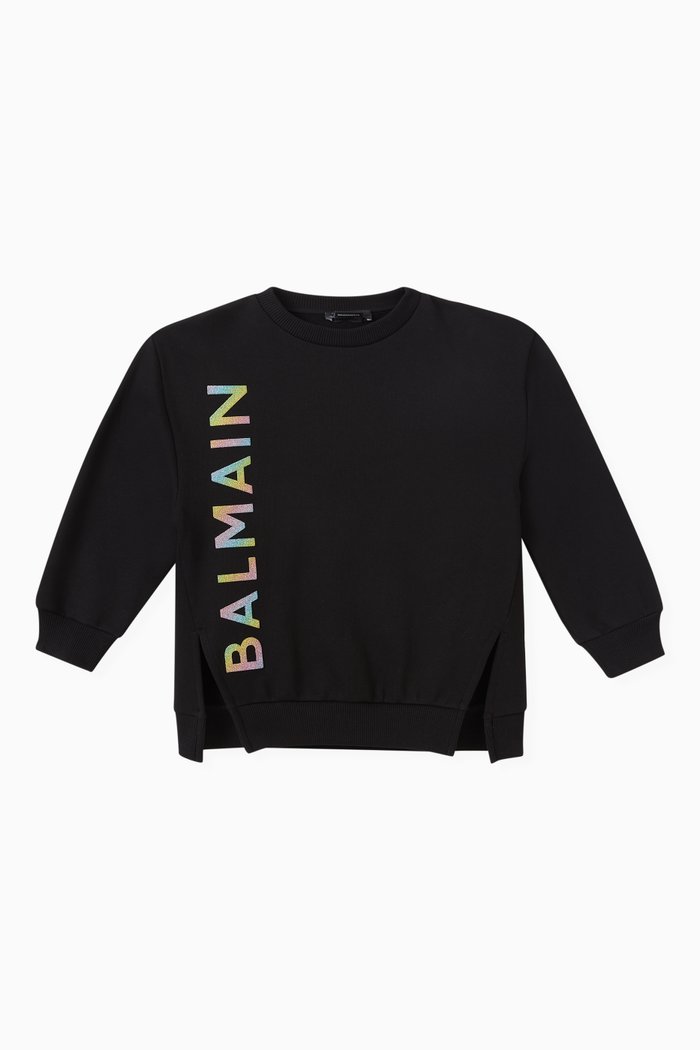 

Logo Print Sweatshirt in Cotton, Black