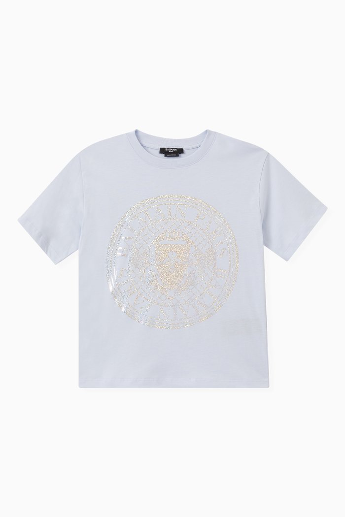 

Logo Print T-shirt in Cotton, Grey