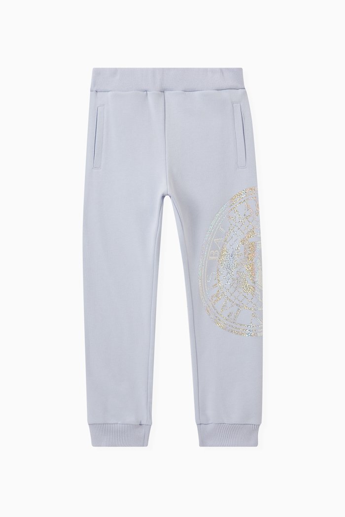 

Logo Print Sweatpants in Cotton, Grey