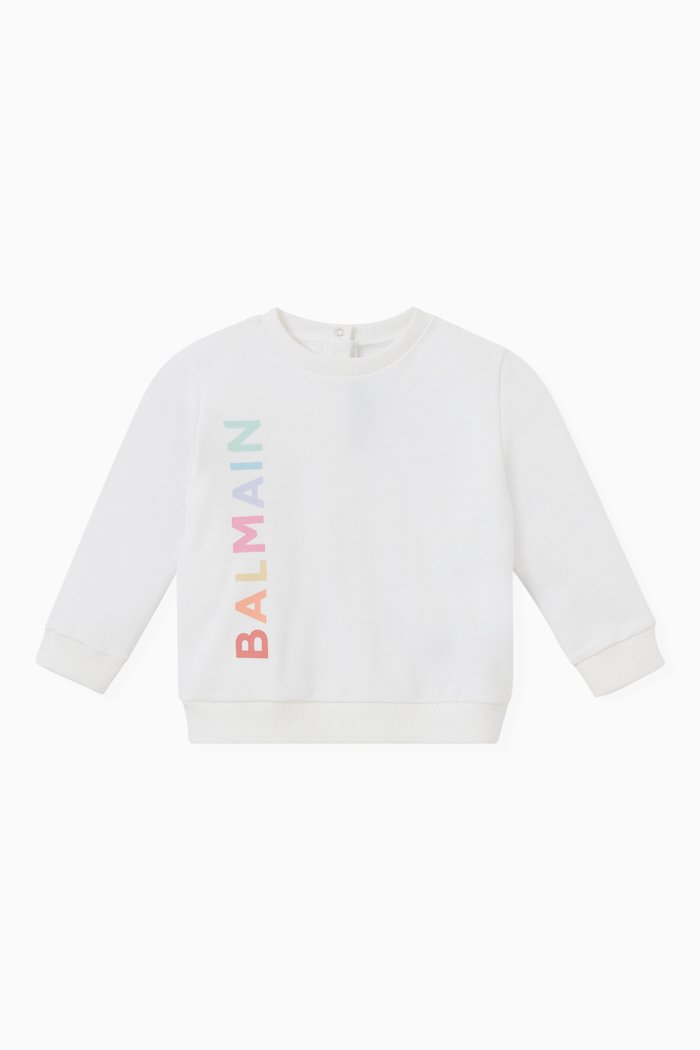 

Logo Print Sweatshirt in Cotton, White