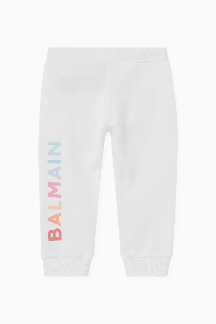 

Logo Print Sweatpants in Cotton, White