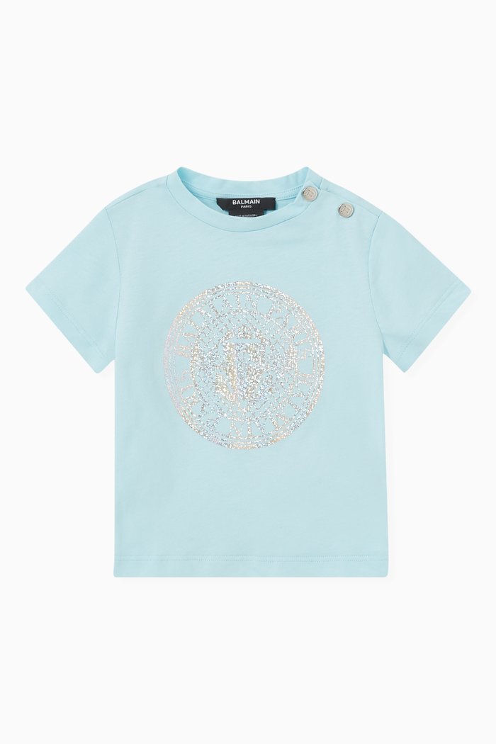

Logo Print T-shirt in Cotton, Blue