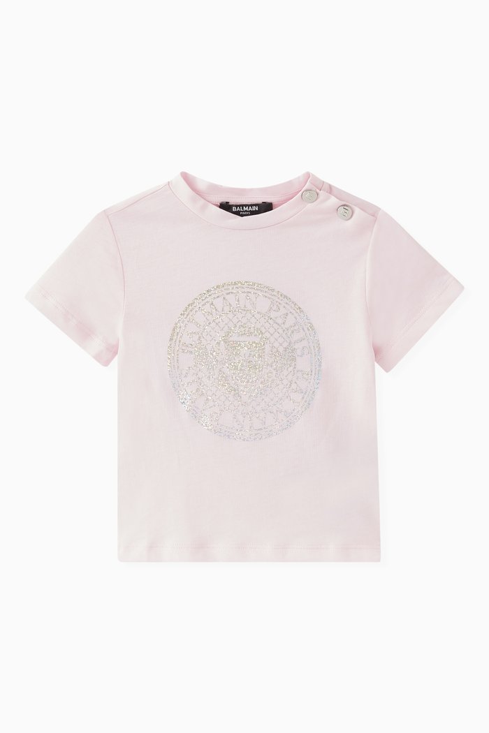 

Logo Print T-shirt in Cotton, Purple