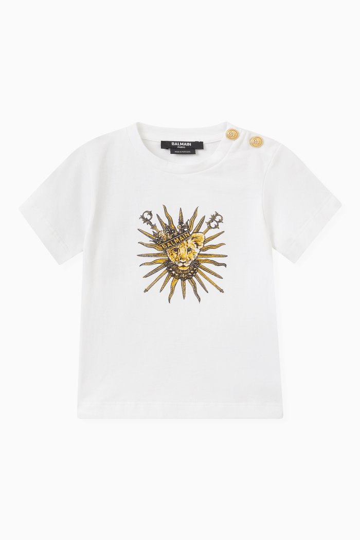 

Graphic Print T-shirt in Cotton, White
