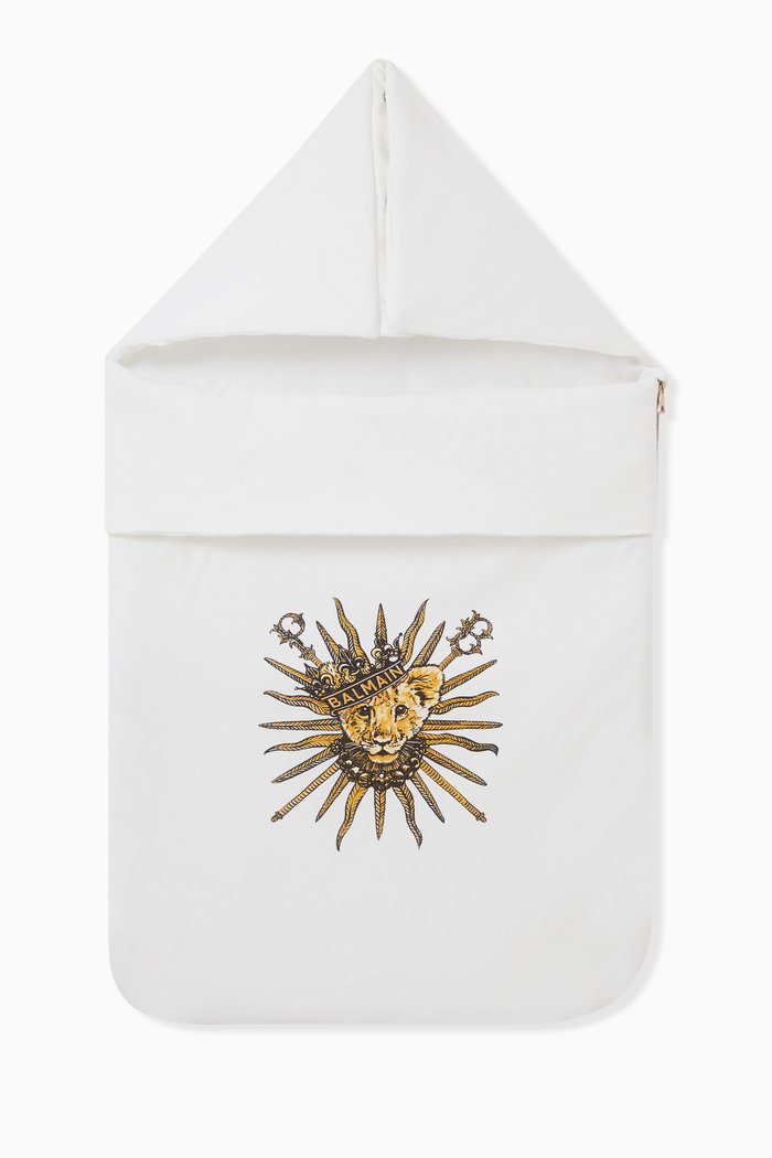 

Crowned Cub Sleeping Bag in Cotton, White